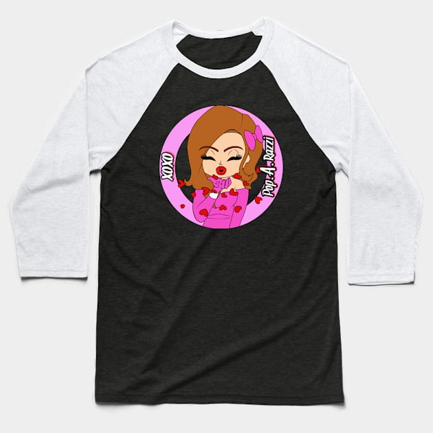 PopARazzi Valentines Baseball T-Shirt by PopARazzi1